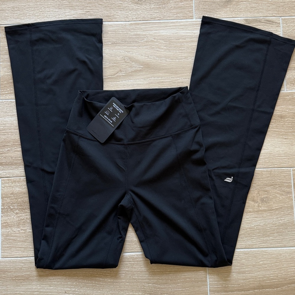 High waisted Black Yoga Pants Flare - Tall